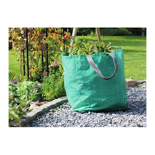 90 litres - Lot de 3 - Qualité supérieure - Tissu industriel et poignées - Sacs à déchets écologiques... 5 Bags Vert Sacs à déchets de jardin 
